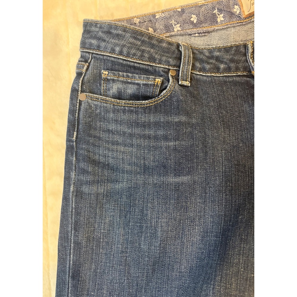 Paige Premium Denim Womens Dark Wash Bootcut Jeans Blue Size 31 Stretch Low Rise - Picture 3 of 16